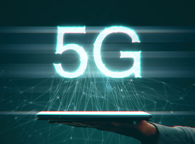 Tablet mit 5G Schriftzug